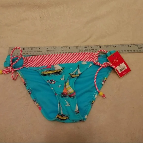Candie's Vibrant Sailboat Nautical Bikini Bottom - Picture 8 of 11